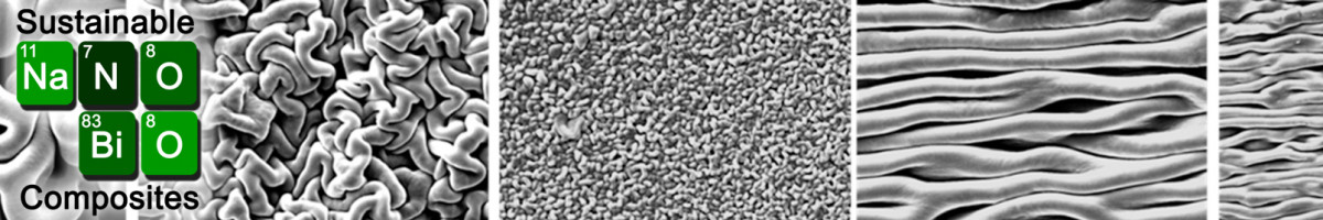 Microscopic view of multiple composite materials side by side